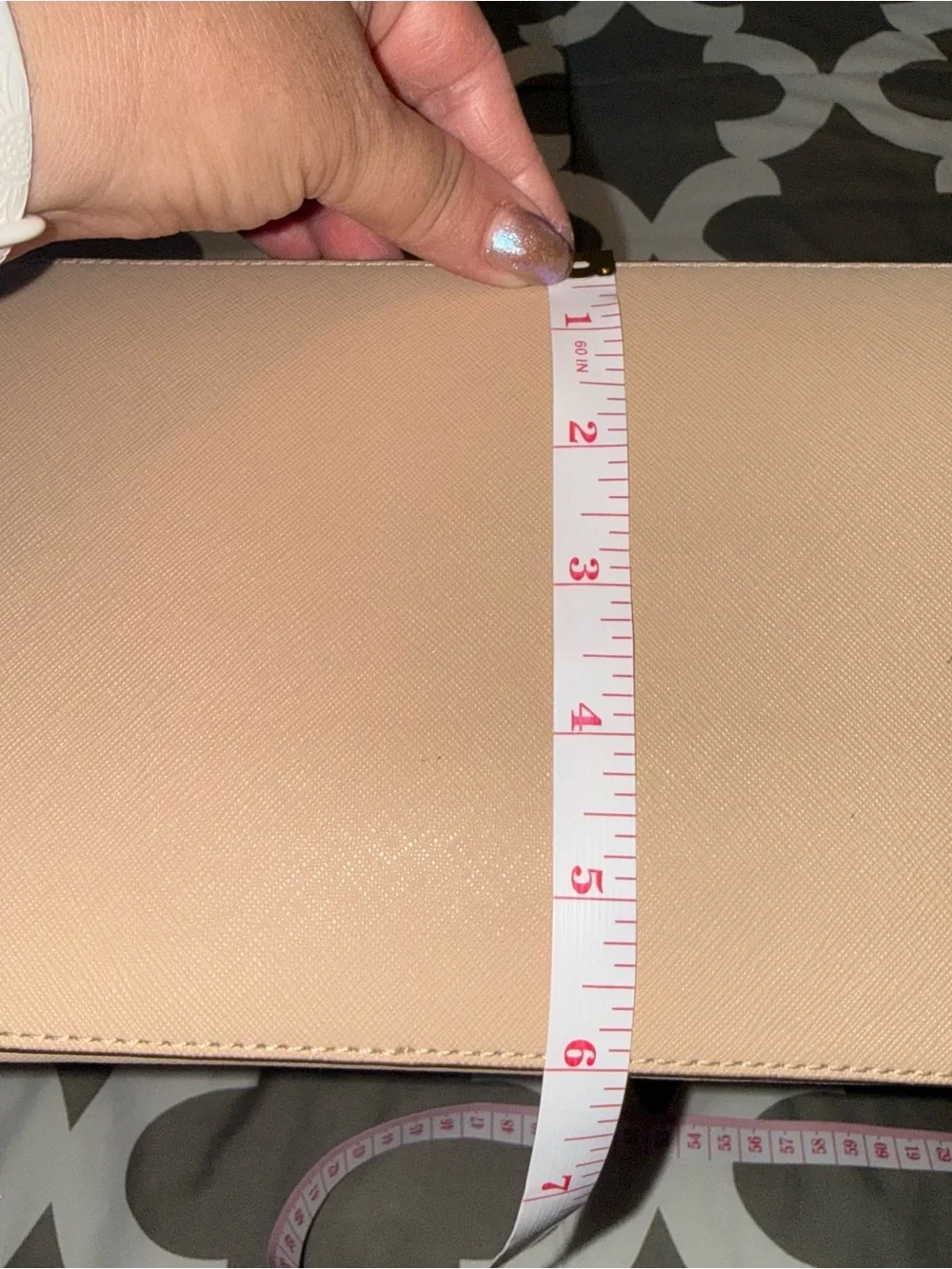 Michael Kors Jet Set Saffiano Leather Top-Zip Tote Pale Tan Blush Gold Hardware